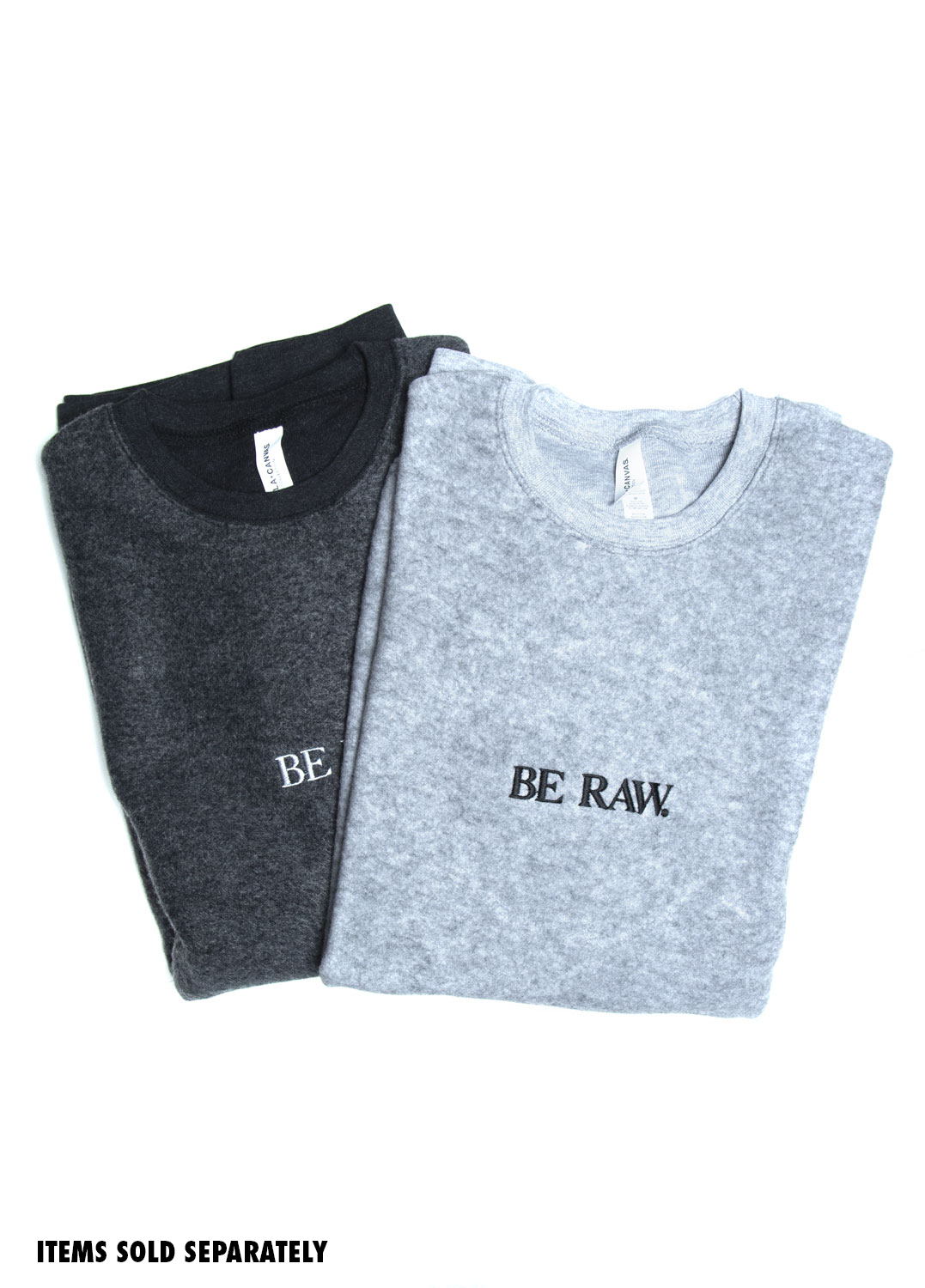 Be Raw - Sueded Fleece - Drop Shoulder Crewneck (Grey)