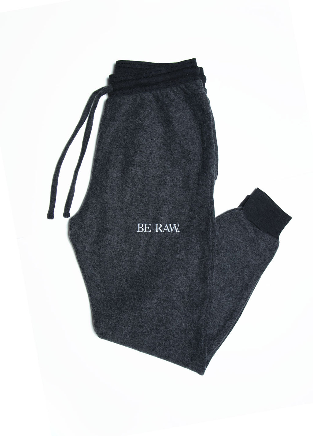 Be Raw - Sueded Fleece - Unisex Jogger (Black Heather)