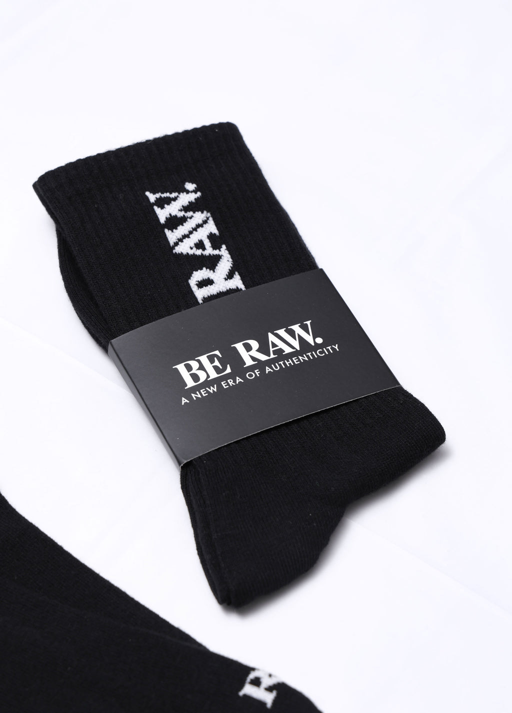 Be Raw Crew Socks - Black Unisex