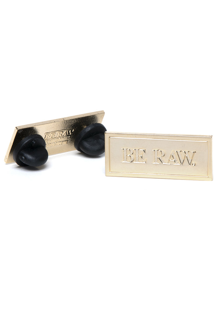 Lapel Pin - BeRaw Box logo Gold