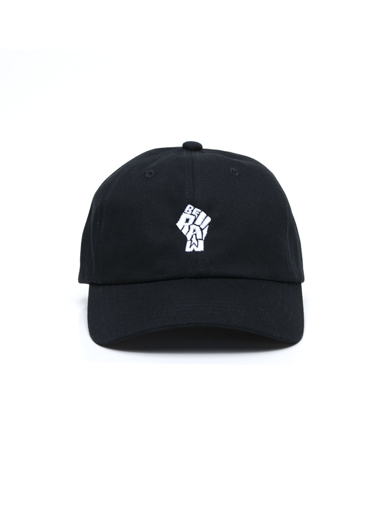 Dad Hat - Be Raw Power Fist - White