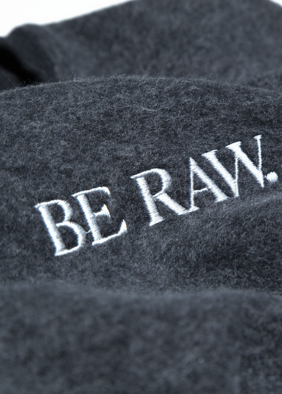 Be Raw - Sueded Fleece - Drop Shoulder Crewneck (Black)
