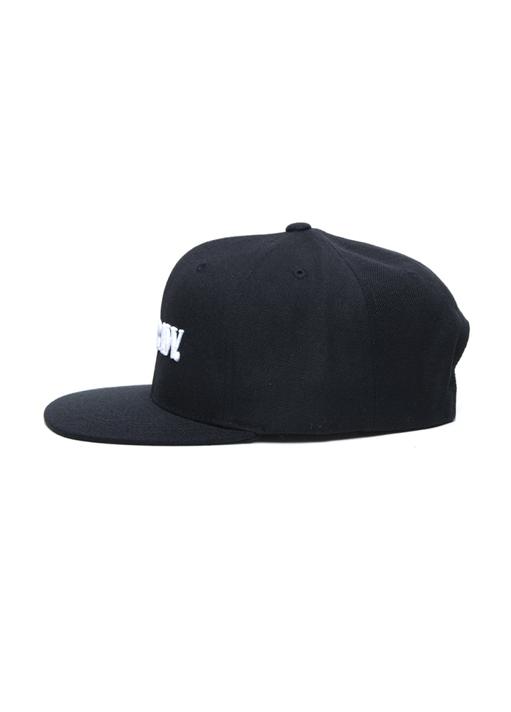 SnapBack Hat - Be Raw Classic logo White Puff