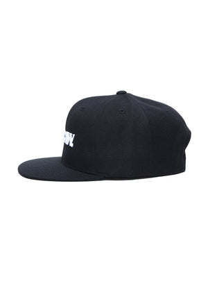 SnapBack Hat - Be Raw Classic logo White Puff