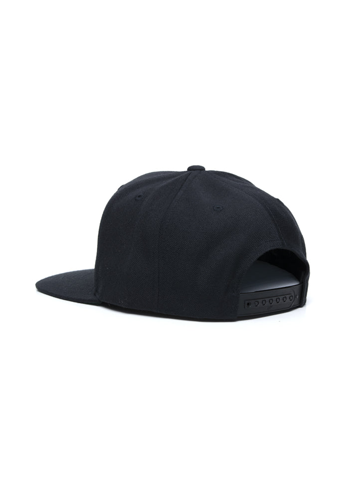SnapBack Hat - Be Raw Classic logo White Puff
