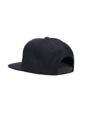 SnapBack Hat - Be Raw Block Logo Puff black